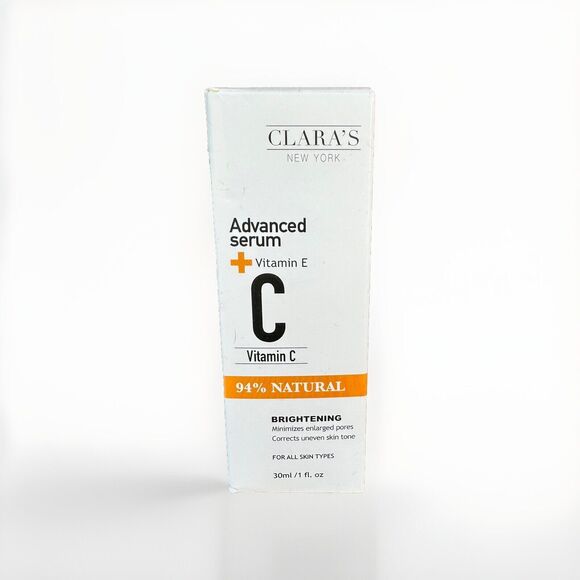 Clara’s New York Advanced Brightening Vitamin C Serum + Vitamin E Full Size 1oz - Picture 1 of 9